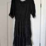 Thumbnail for Robe The Kooples noir taille 1 - S à volants et dentelles