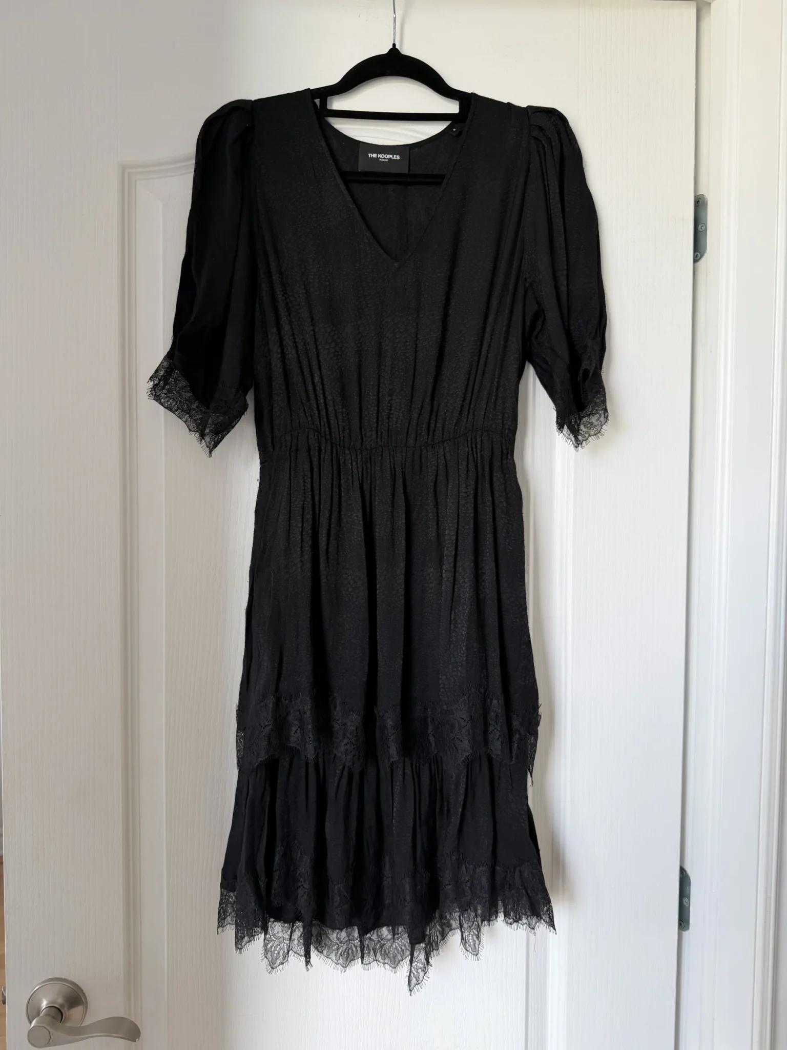 Image for Robe The Kooples noir taille 1 - S à volants et dentelles