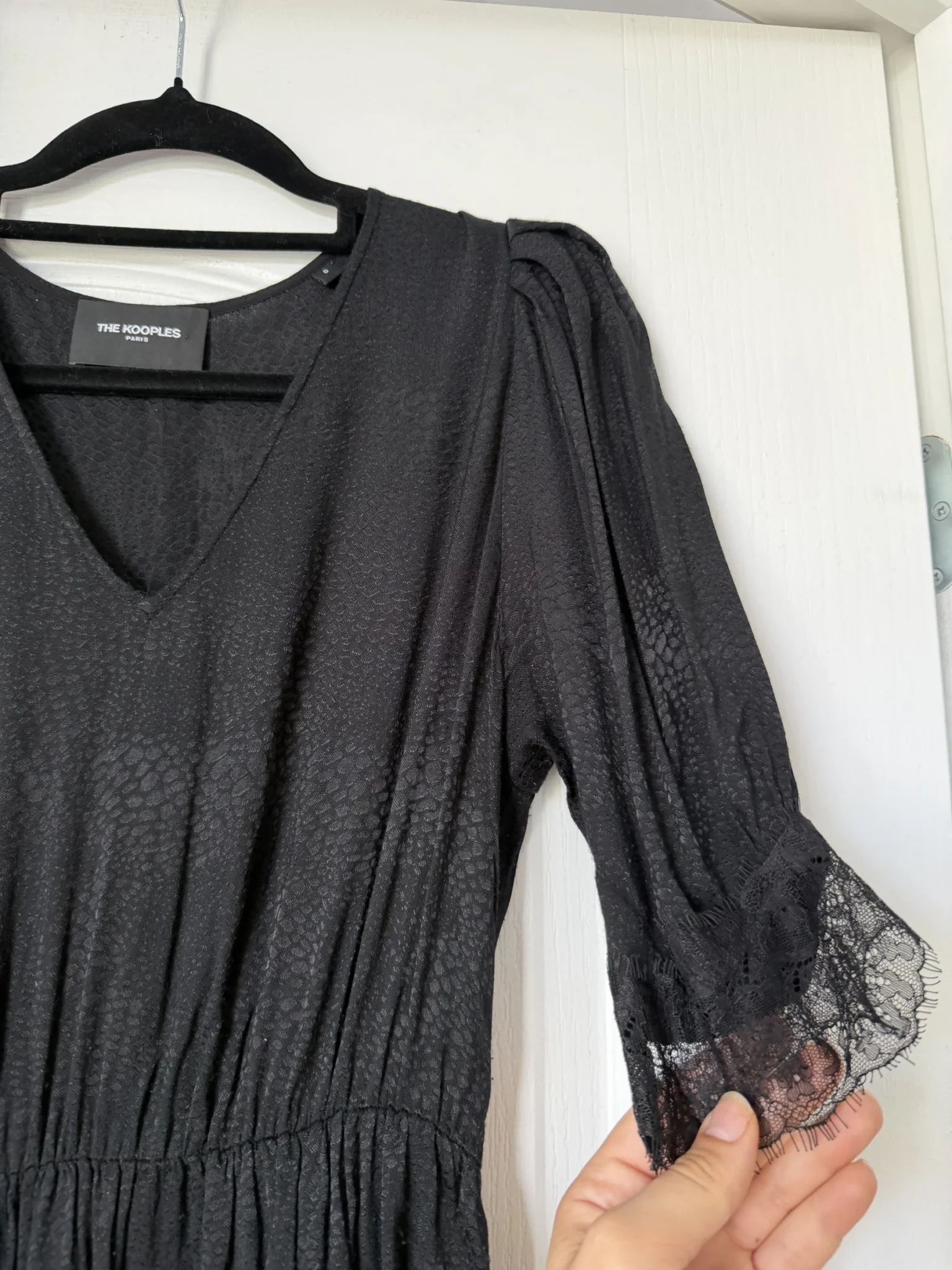 Image for Robe The Kooples noir taille 1 - S à volants et dentelles