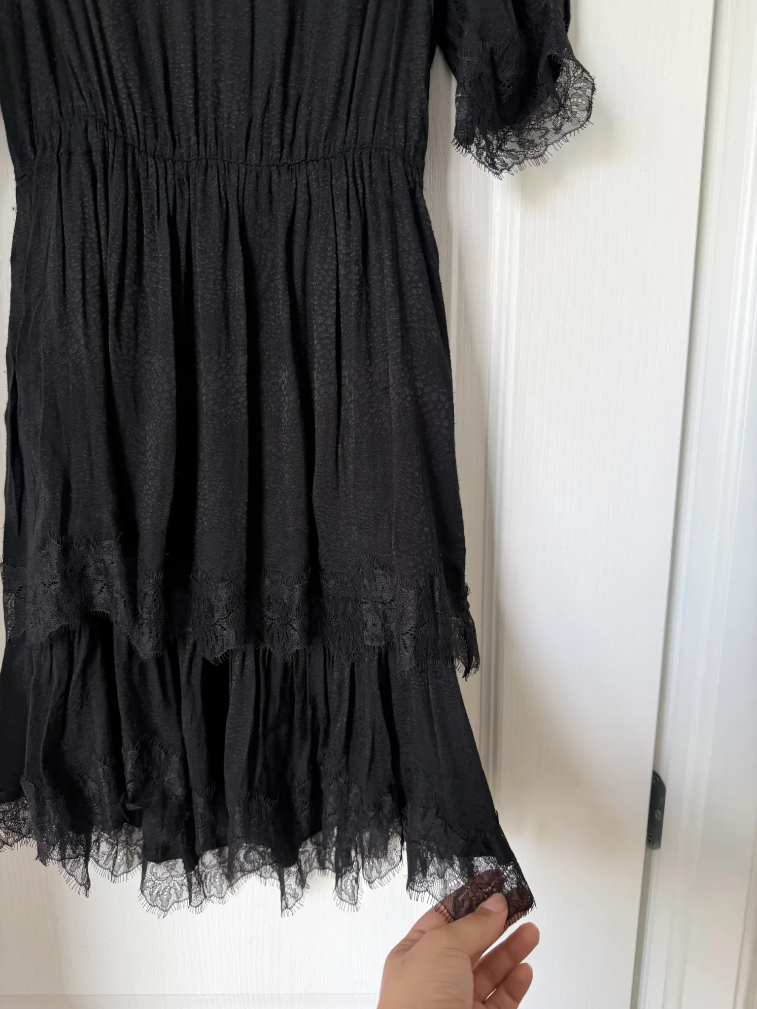 Image for Robe The Kooples noir taille 1 - S à volants et dentelles