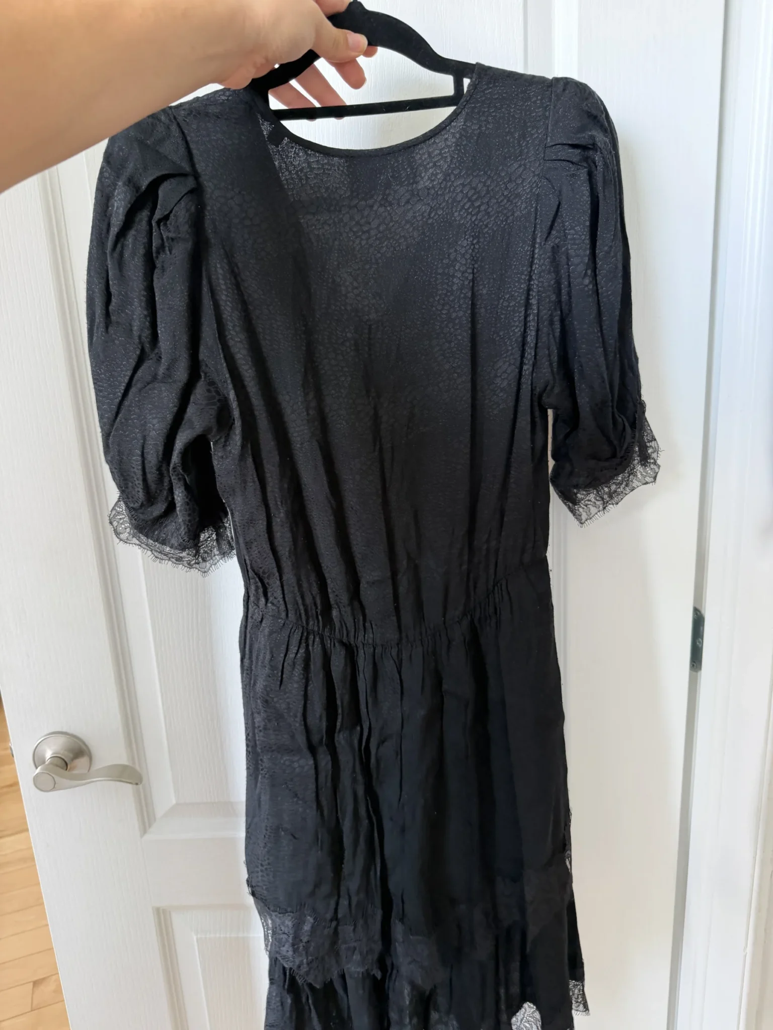 Image for Robe The Kooples noir taille 1 - S à volants et dentelles
