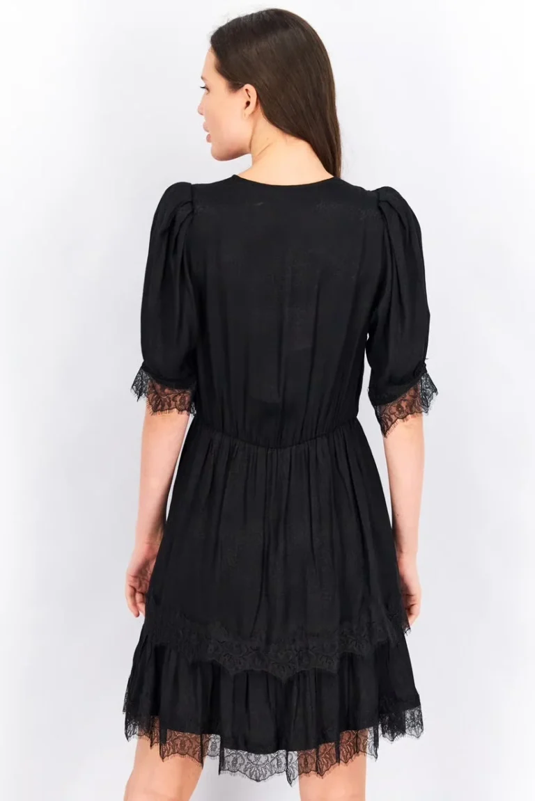 Image for Robe The Kooples noir taille 1 - S à volants et dentelles