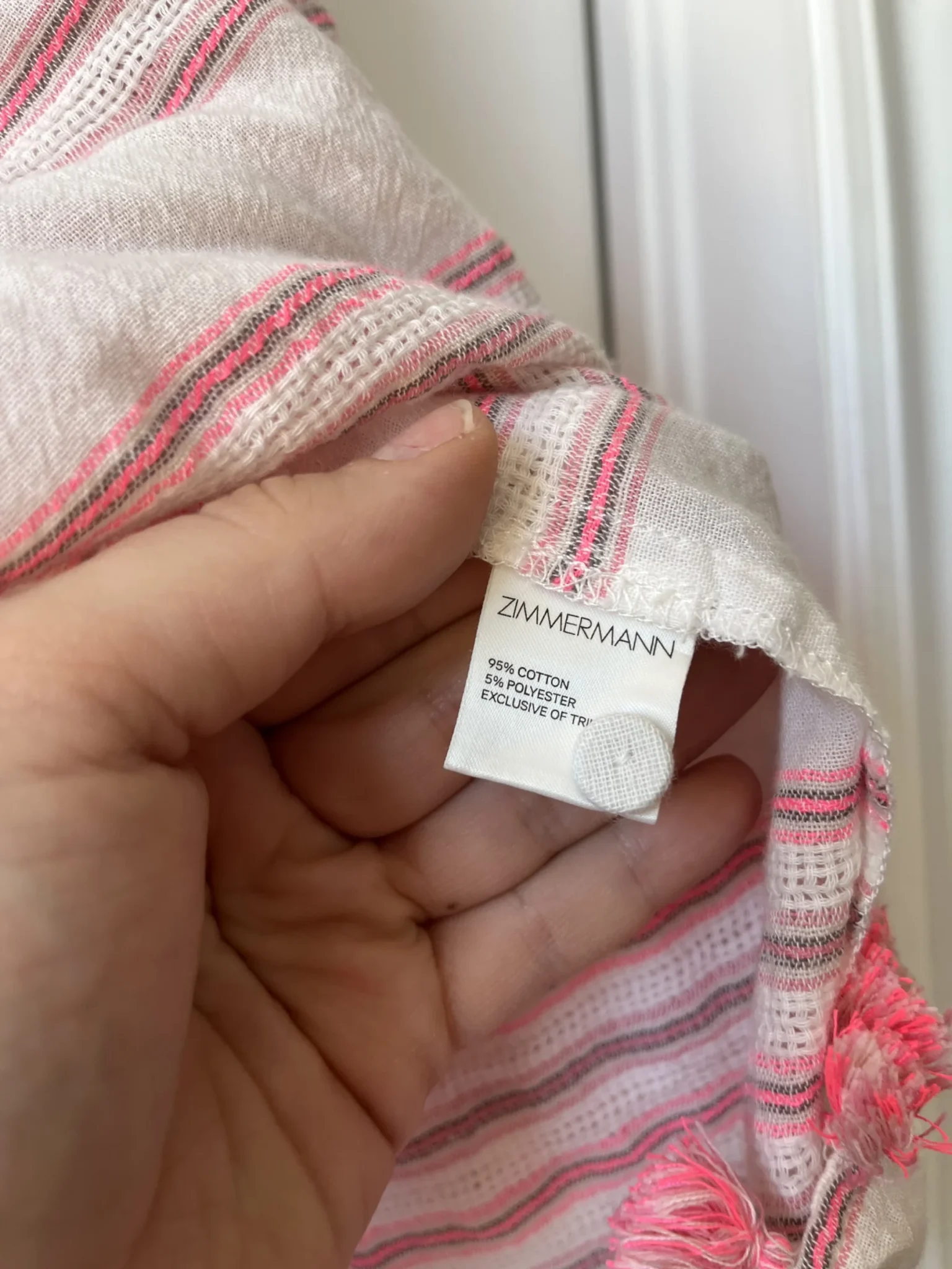 Image for Robe Zimmermann taille 1 soit un M rose et blanche