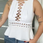 Featured thumbnail for Top Jonathan Simkhai taille 6 blanc