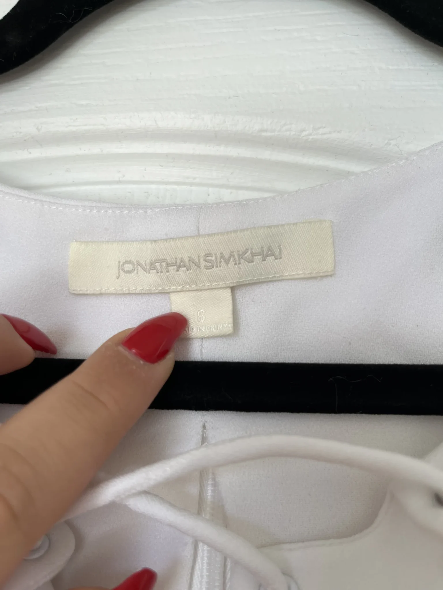 Image for Top Jonathan Simkhai taille 6 blanc