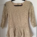 Thumbnail for Blouse en dentelles beige Giorgia taille M/L