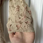 Thumbnail for Blouse en dentelles beige Giorgia taille M/L