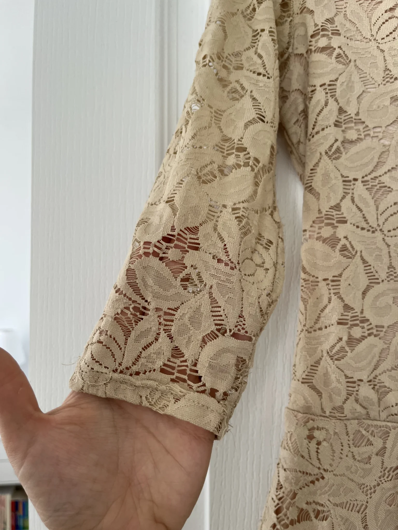 Image for Blouse en dentelles beige Giorgia taille M/L