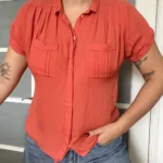 Featured thumbnail for Blouse Filipa Ka taille S 100% soie corail rose