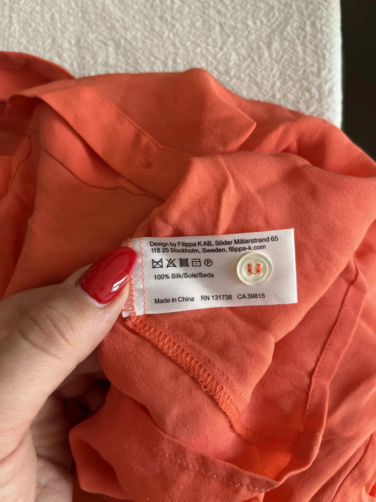 Image for Blouse Filipa Ka taille S 100% soie corail rose