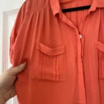 Thumbnail for Blouse Filipa Ka taille S 100% soie corail rose