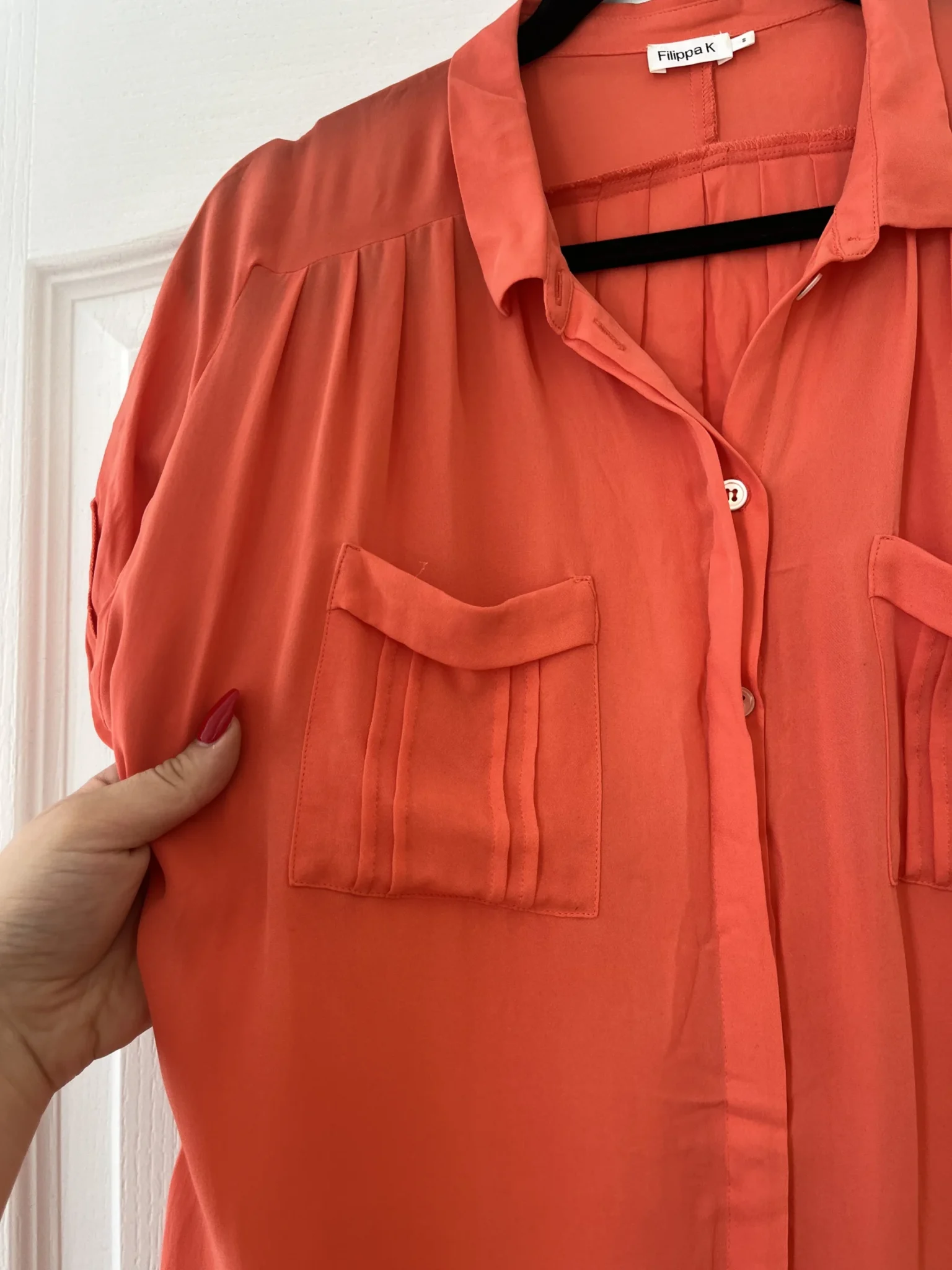 Image for Blouse Filipa Ka taille S 100% soie corail rose