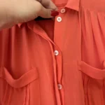 Thumbnail for Blouse Filipa Ka taille S 100% soie corail rose