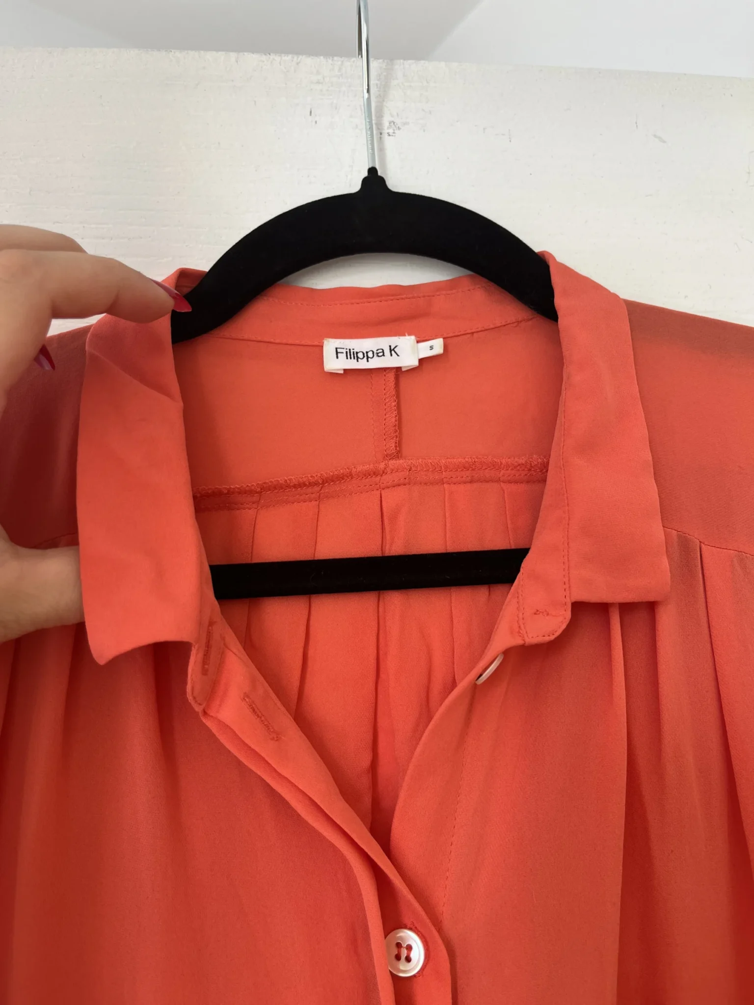 Image for Blouse Filipa Ka taille S 100% soie corail rose