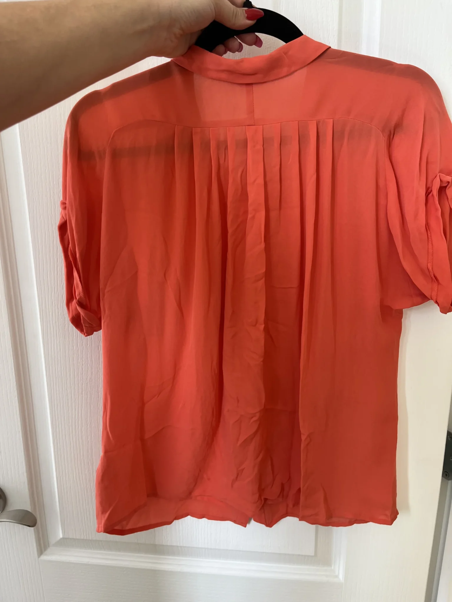 Image for Blouse Filipa Ka taille S 100% soie corail rose