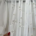 Thumbnail for Blouse blanche Michael Kors taille S broderies fleurs