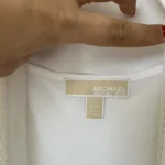 Thumbnail for Blouse blanche Michael Kors taille S broderies fleurs
