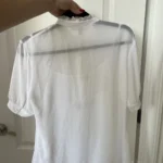 Thumbnail for Blouse blanche Michael Kors taille S broderies fleurs