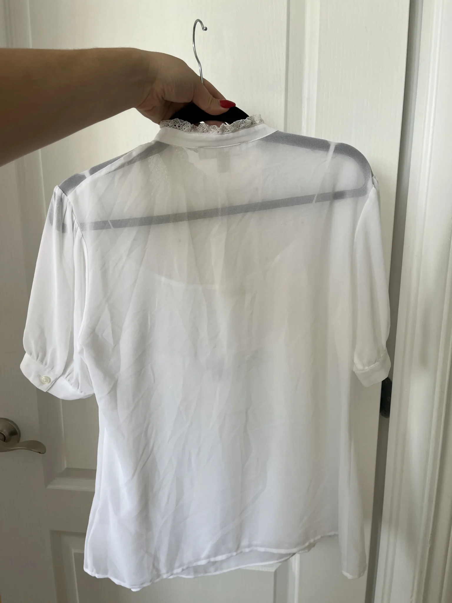 Image for Blouse blanche Michael Kors taille S broderies fleurs