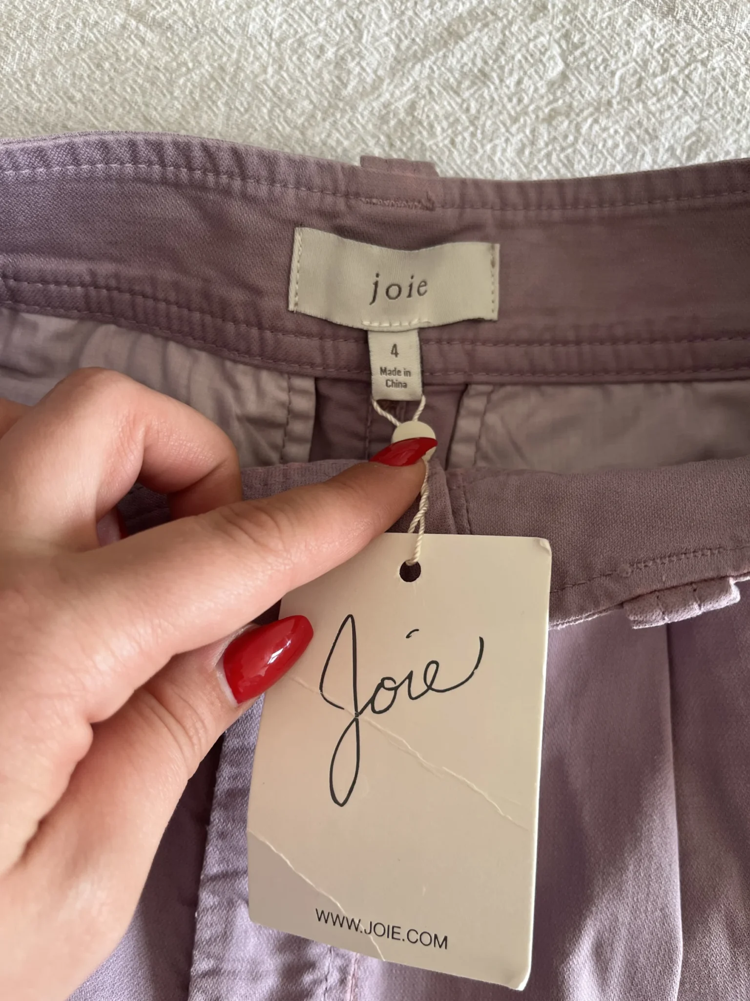 Image for Pantalon cargo Joie neuf taille 4 de couleur violet