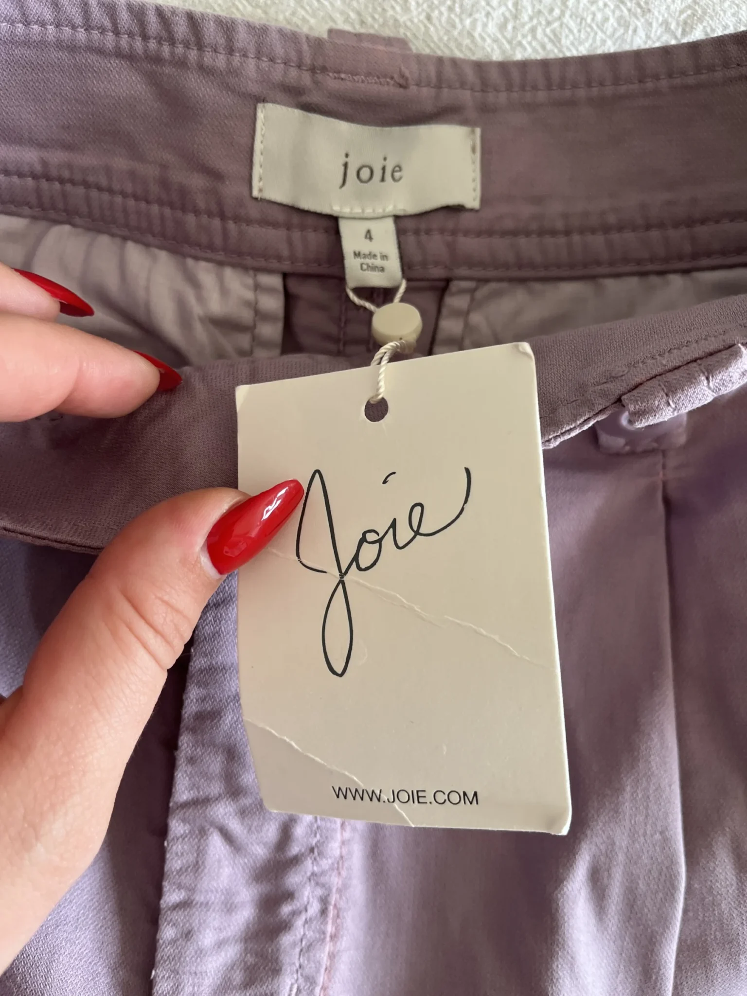 Image for Pantalon cargo Joie neuf taille 4 de couleur violet