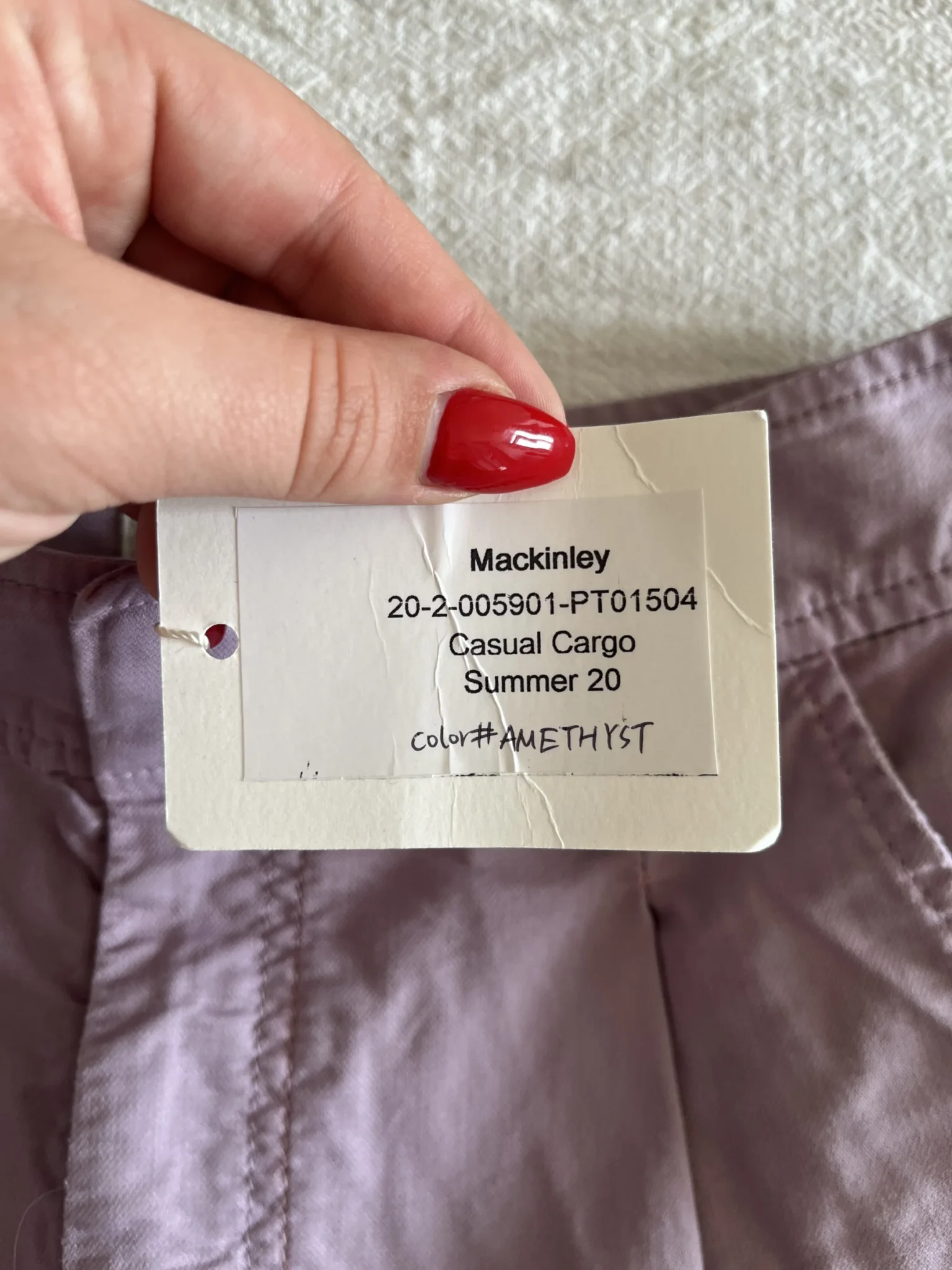 Image for Pantalon cargo Joie neuf taille 4 de couleur violet
