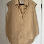 Featured thumbnail for Chemise Essentiel Antwerp taille S oversize marron beige