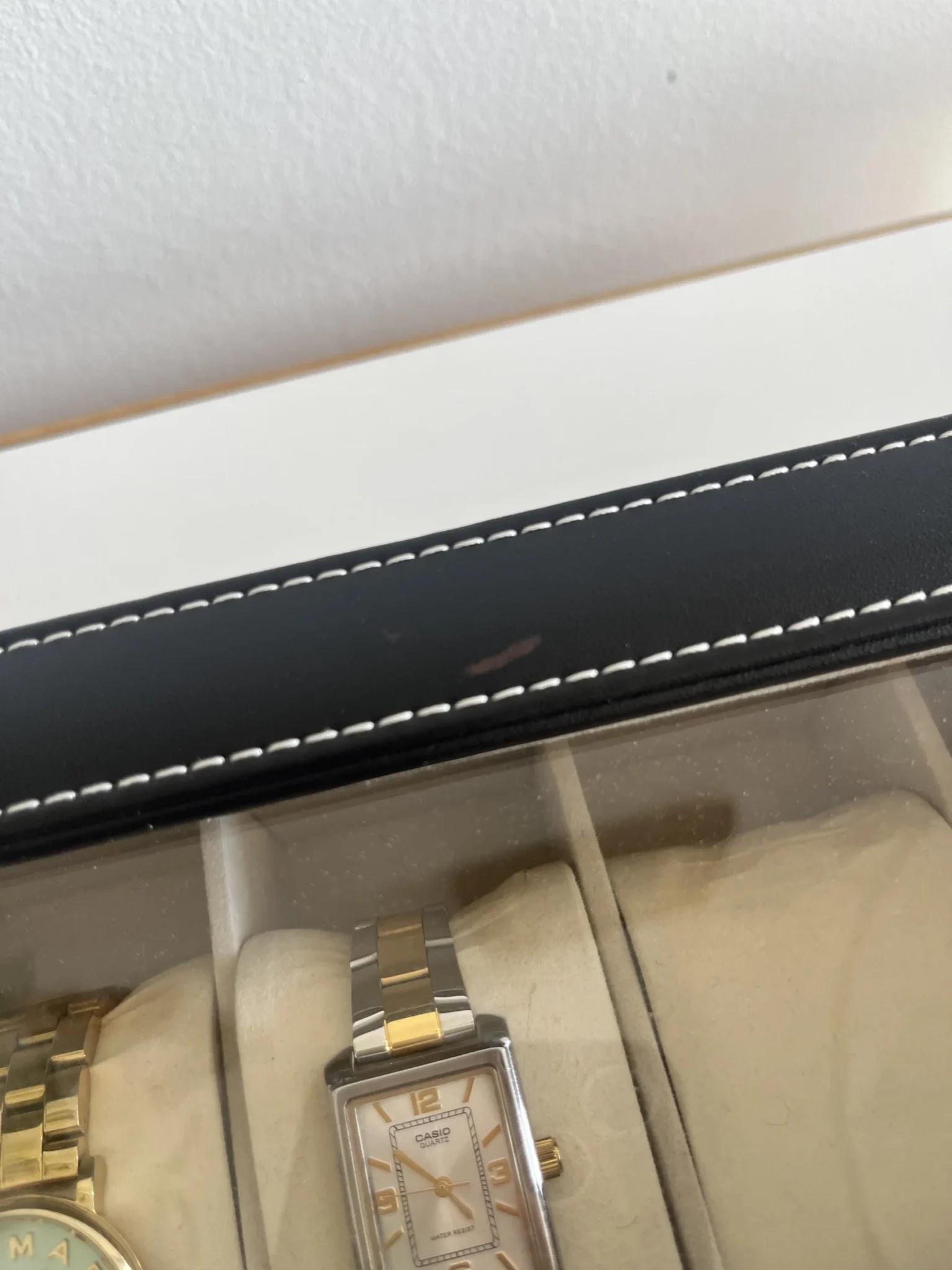 Image for Rangement 6 montres Unisexe effet cuir noir