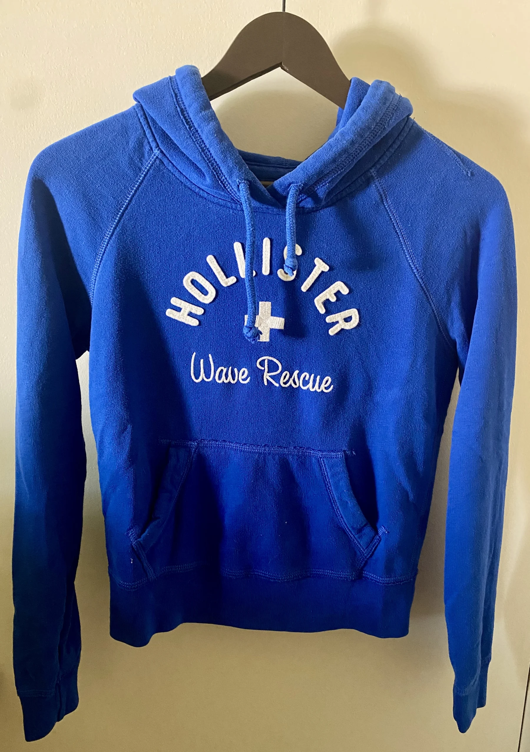 Coton ouaté à capuchon bleu Hollister Hollister seconde main