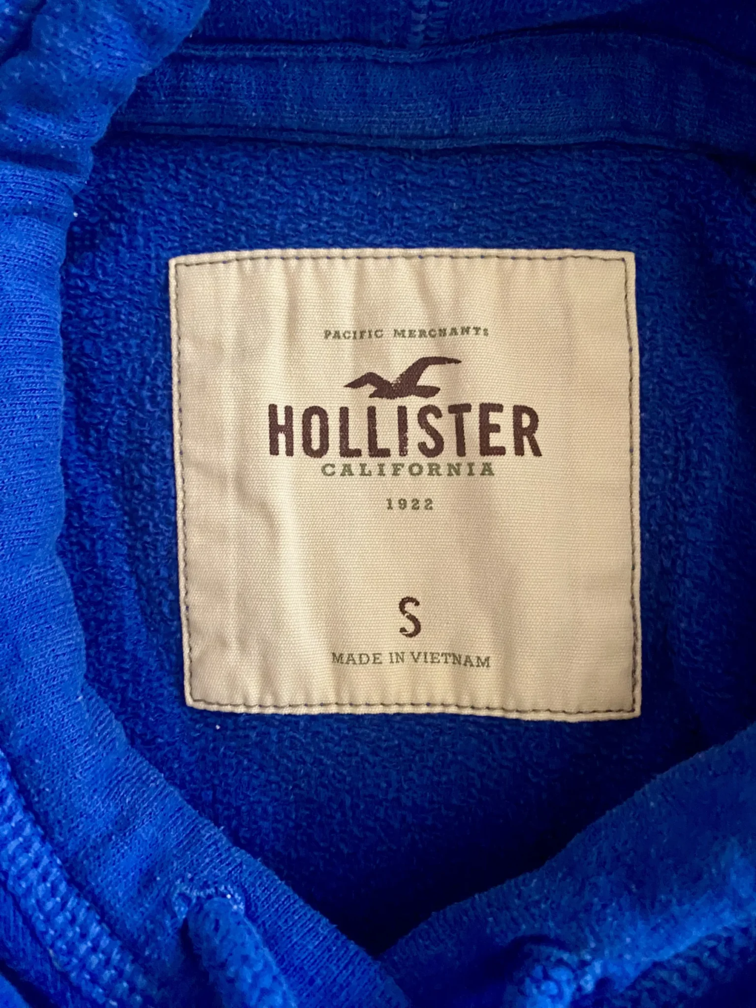 Image for Coton ouaté à capuchon bleu Hollister