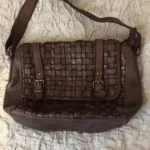 Featured thumbnail for Sac bandoulière the trend cuir tressé marron
