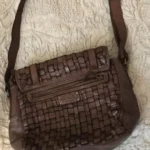 Thumbnail for Sac bandoulière the trend cuir tressé marron