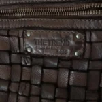 Thumbnail for Sac bandoulière the trend cuir tressé marron
