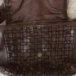 Thumbnail for Sac bandoulière the trend cuir tressé marron