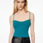 Featured thumbnail for Haut Camisole Bustier Bleu Vert Dynamite Blue Green Cami Corset Crop Top
