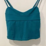 Thumbnail for Haut Camisole Bustier Bleu Vert Dynamite Blue Green Cami Corset Crop Top