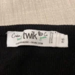 Thumbnail for Haut Camisole Noire Côtelée à Col Carré Simons Twik Black Ribbed Square Neck Crop Top Cami