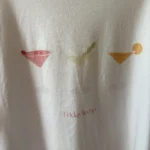 Thumbnail for White short-sleeved T-shirt with designs