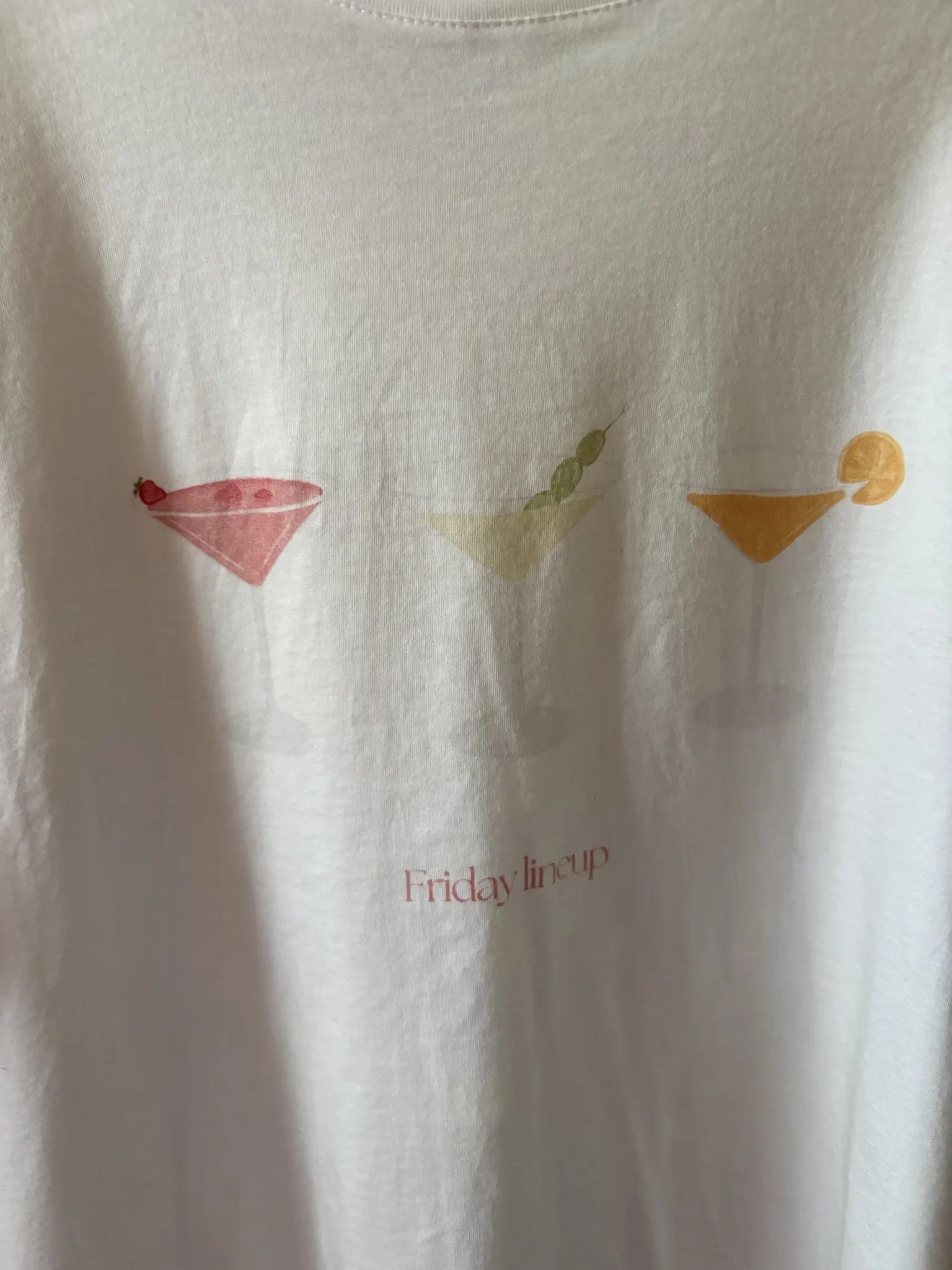 Image for White short-sleeved T-shirt with designs