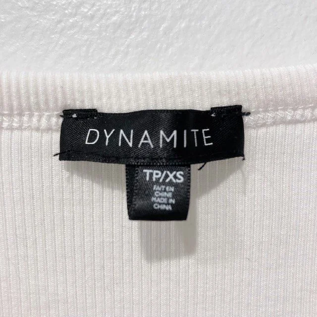 Image for Haut Chandail Blanc Côtelé à Manches Longues Dynamite White Nyla Long Sleeve Henley Ribbed Top