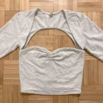 Thumbnail for Ensemble Haut Bandeau & Boléro Gris Pâle Garage Light Gray Long Sleeve Shrug & Cropped Tube Top Set
