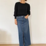 Thumbnail for Puff-sleeved knitted jumper