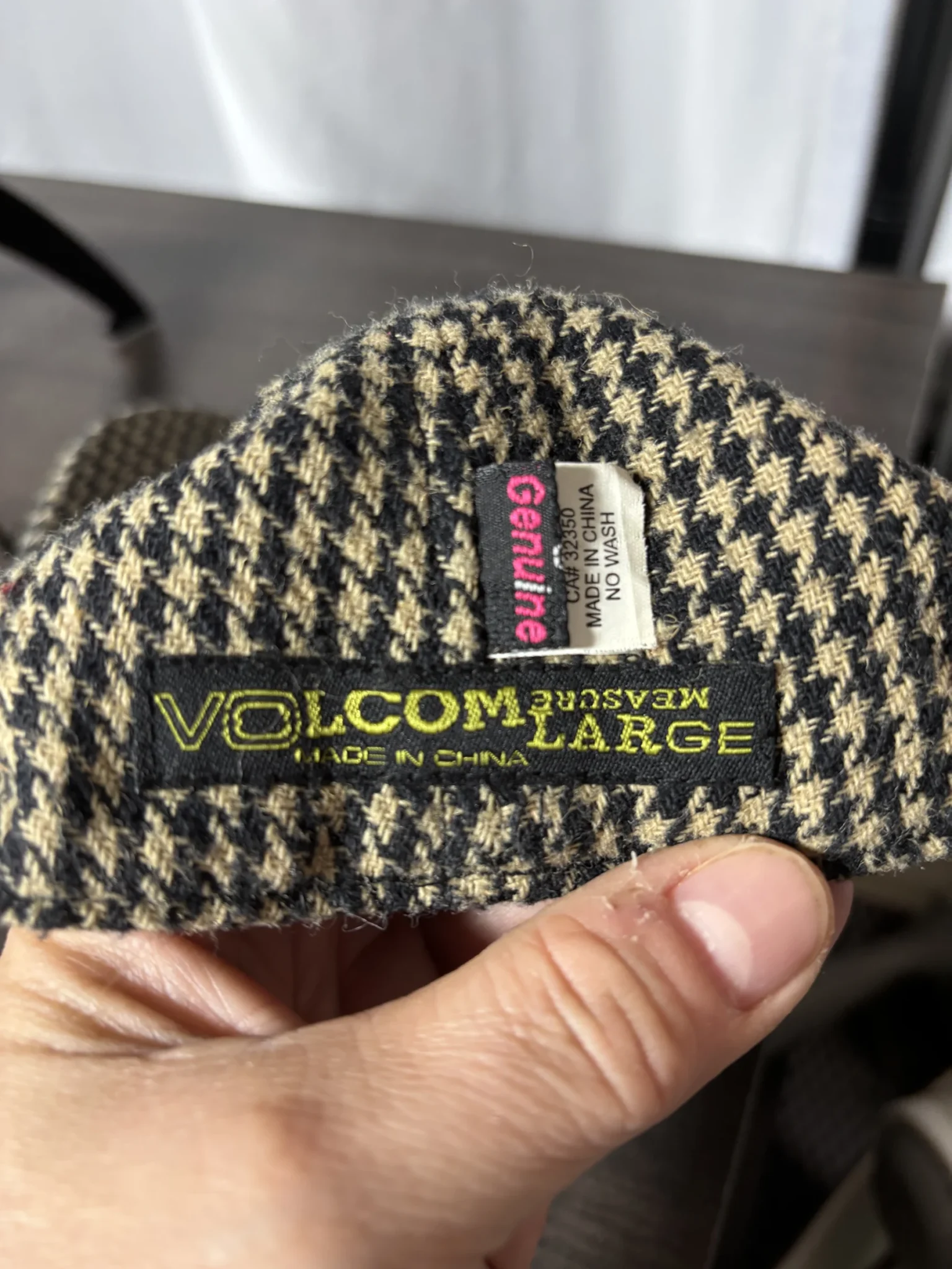 Image for Casquette Cadet Vintage Volcom Y2K - 50% Laine Pied-de-Poule - Taille