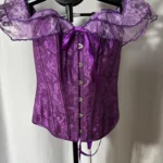 Featured thumbnail for Corset bustier violet style victorien / gothique - Taille S