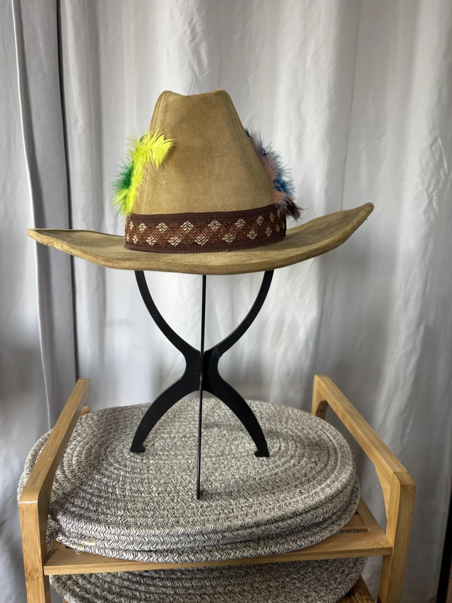 Featured image for BECO Vintage Western Cowboy Hat – Custom Boho Style – Size M (7 - 7 1/8)