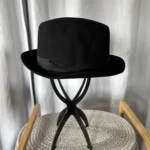 Thumbnail for Titre : Chapeau Feutre Noir Vintage Gordon Supercraft - Taille M (57)