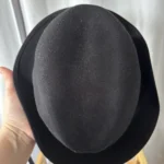 Thumbnail for Titre : Chapeau Feutre Noir Vintage Gordon Supercraft - Taille M (57)