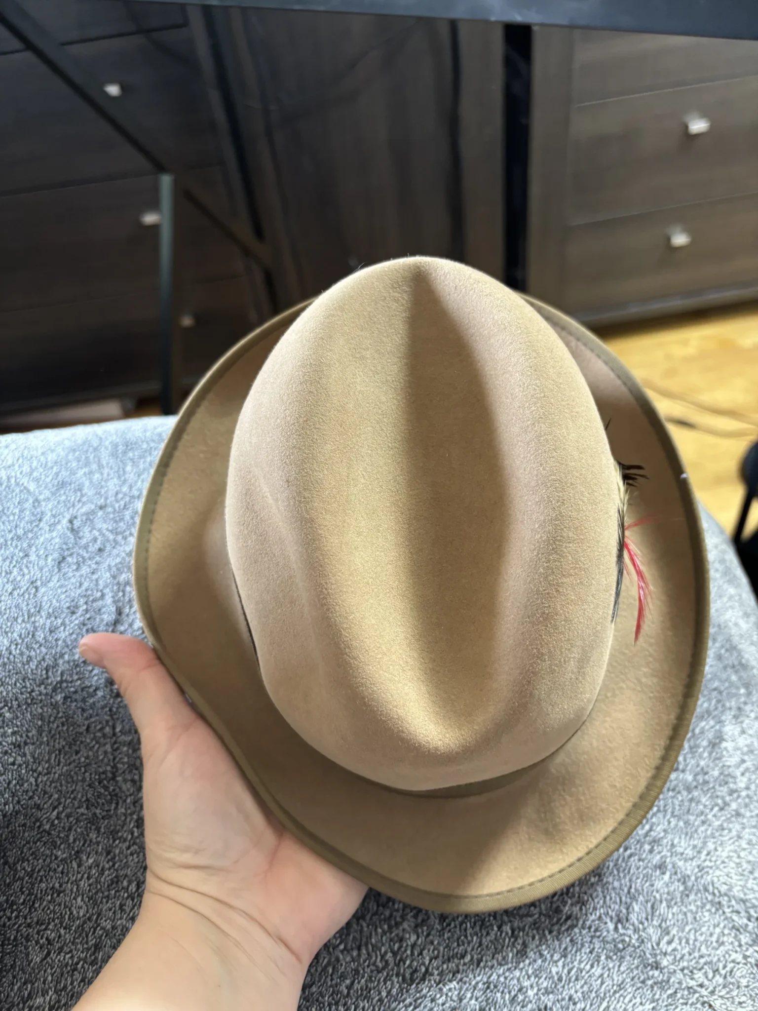Image for Authentique Chapeau Fedora Vintage BILTMORE – Fabriqué au Canada – Taille 6 ¾ (54 cm)
