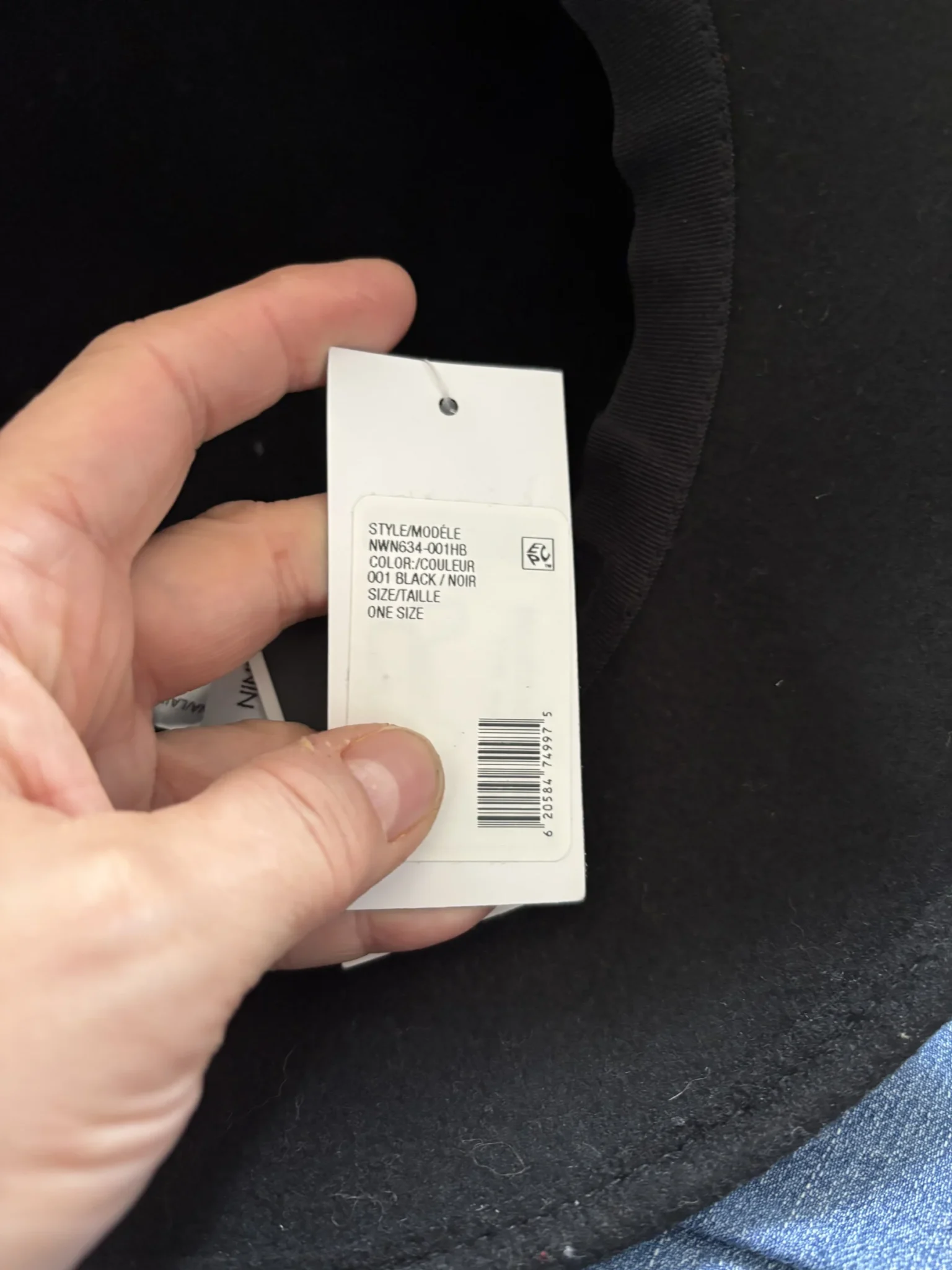 Image for Chapeau cloche Nine West noir 100 % laine – Neuf avec étiquettes (Prix d'origine : 68 $)