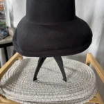 Thumbnail for Chapeau vintage 60s en feutre de laine "Doeskin" noir (Taille M / 22")